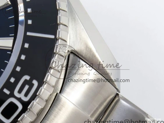 1229 EasyCare SEAMASTER PLANET OCEAN 6000M ULTRA DEEP 45.5MM SS TF 1:1 BEST EDITION BLUE DIAL BLACK BEZEL ON SS BRACELET A 7760